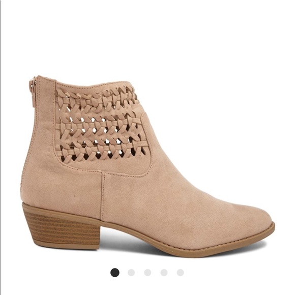 Forever 21 Shoes - Braided microfiber booties